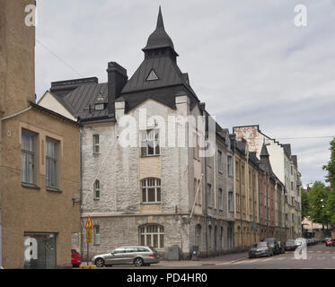 Architettura, specialmente con il giro del secolo di edifici Art Nouveau sono prominenti in molte parti della capitale finlandese di Helsinki Foto Stock