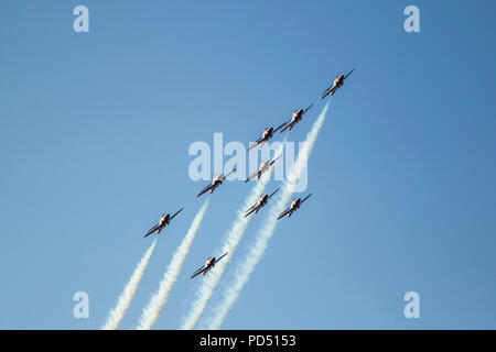 Canadian snowbirds airshow vacouver in Canada Foto Stock