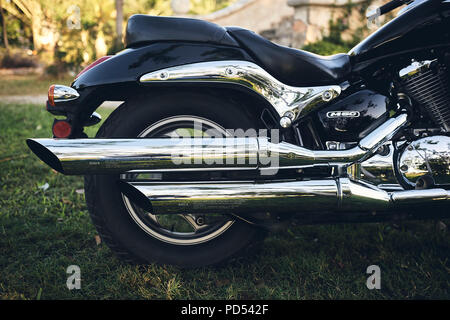 MERIDA, YUC/MESSICO - Feb 12, 2017: Suzuki Boulevard M50 moto 805cc V-Twin motore, per esterno Foto Stock