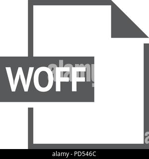 Formato di file di icona in bianco e nero. Illustrazione Vettoriale