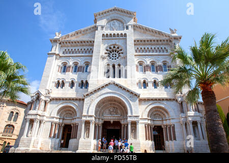 Cattedrale di Nostra Signora dell Immacolata Concezione aka la Cattedrale di San Nicola a Monaco sulla Riviera francese in Europa occidentale Foto Stock