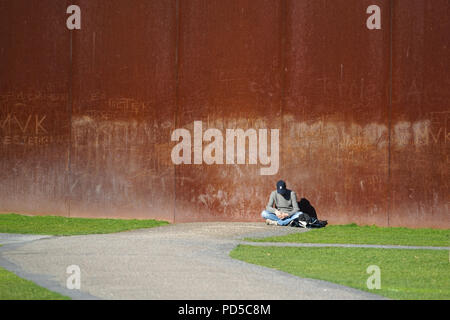 Il Memoriale del Muro di Berlino sito Foto Stock