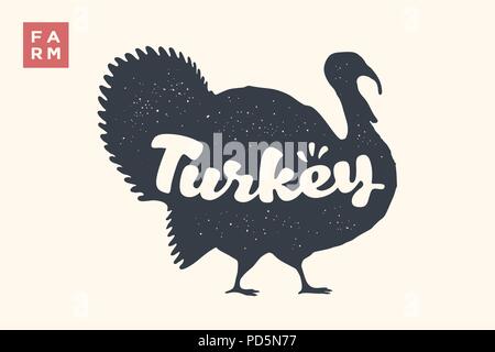 La Turchia. Lettering, tipografia Illustrazione Vettoriale