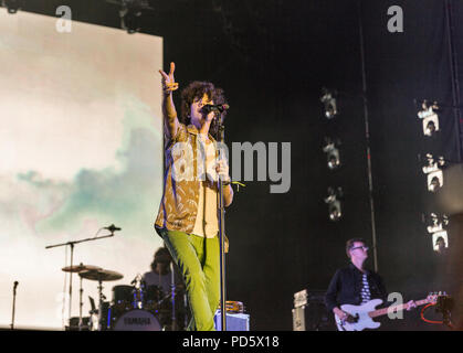 KIEV, UCRAINA - Luglio 05, 2018: Laura Pergolizzi, un cantante e cantautore che esegue sotto il nome di fase lp, live presso la Atlas Weekend Fes Foto Stock