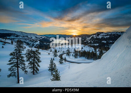 Donner Summit Sunrise Foto Stock