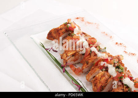 Tradizionali di pollo tikka Foto Stock