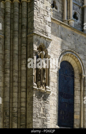 Selby Abbey, un abbazia medievale chiesa risalente all XI secolo e ora la chiesa parrocchiale per Selby, North Yorkshire, Regno Unito Foto Stock