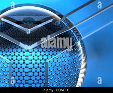 Primo piano su una struttura nano, atomo di carbonio Foto Stock