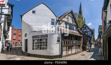 Pesce Street Shrewsbury tudor edifici. Foto Stock