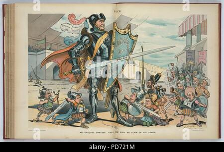 Un concorso disuguale; essi possono trovare alcun difetto nella sua corazza - Dalrymple. Foto Stock