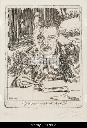 Anders Zorn - Self-portrait (etching) 1904 (2). Foto Stock