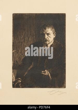 Anders Zorn - Self-portrait I (etching) 1904. Foto Stock