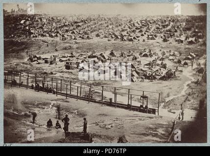 Andersonville Prison, Ga., Agosto 17, 1864. Vista panoramica Foto Stock