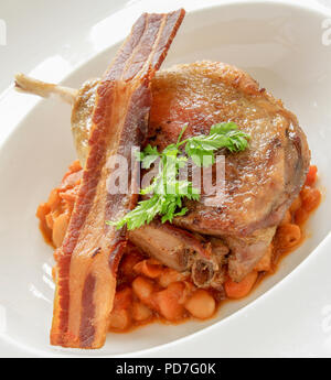 Anatra placcato in pasto principale Foto Stock