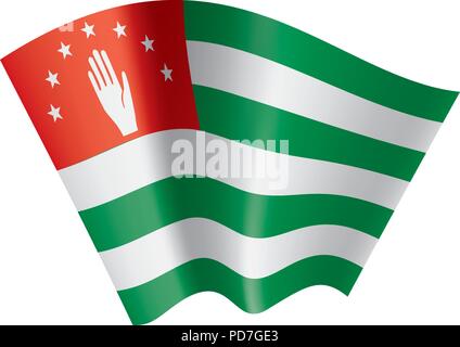 Abkhazia bandiera, illustrazione vettoriale Illustrazione Vettoriale