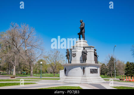 Denver, 6 maggio: Dr. Martin Luther King Jr. nel parco della città il 6 maggio 2017 a Denver, in Colorado Foto Stock