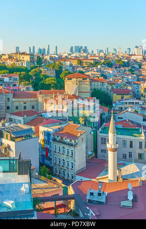 Immobili nel quartiere di Galata a Istanbul, Turchia Foto Stock