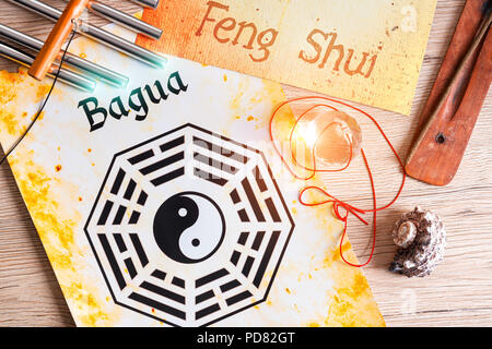 Immagine concettuale del Feng Shui con cinque elementi Foto Stock