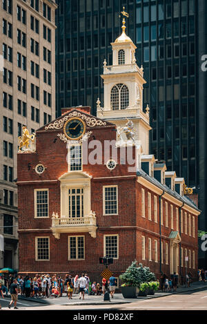 La Old State House di Boston, Massachusetts Foto Stock