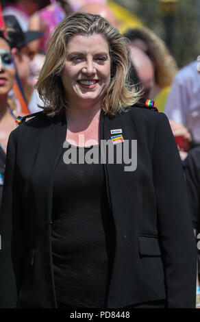 London Pride 2018 dotate di: Penny Mordaunt MP Dove: Londra, Regno Unito quando: 07 lug 2018 Credit: John Rainford/WENN Foto Stock