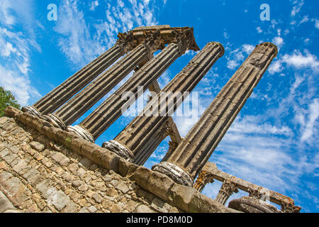 Evora il tempio romano in Portogallo Foto Stock