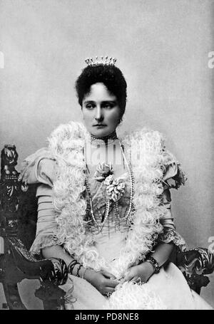 Lo Zar Nicola II di Russia. 1868-1918. L'ultimo imperatore della Russia. Nella foto qui la sua moglie imperatrice Alexandra. 1872-1918. Foto Stock