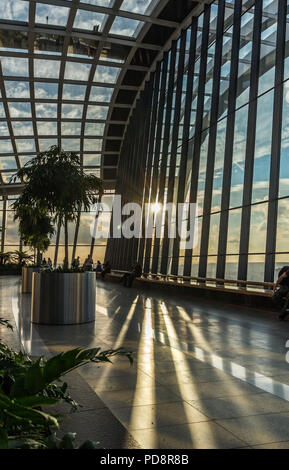 Sky Garden, 20 Fenchurch Street , un grattacielo commerciale di Londra noto per il walkie-talkie, England, Regno Unito, Europa Foto Stock