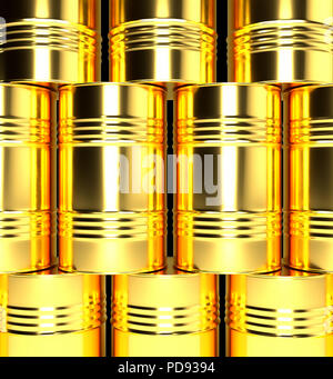 Golden barili di petrolio Foto Stock