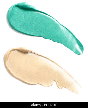 Passate del gold & green cream eye shadow Foto Stock