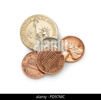 Pila di noi il denaro - monete Foto Stock