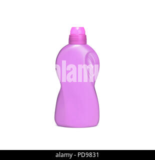 Plastica bottiglia chimici isolati su sfondo bianco. Con il tracciato di ritaglio Foto Stock