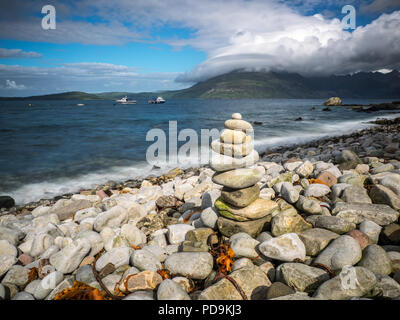 Torre in pietra a Elgol, Isola di Skye Foto Stock