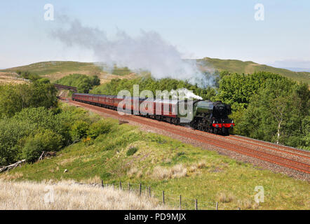 60103 Flying Scotsman capi lontano dal Tunnel Birkett in Settle & Carlisle la ferrovia 22.5.18 Foto Stock