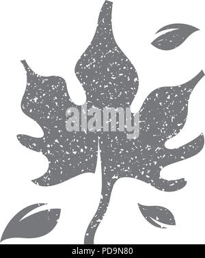 Icona grunge - foglie di acero Illustrazione Vettoriale