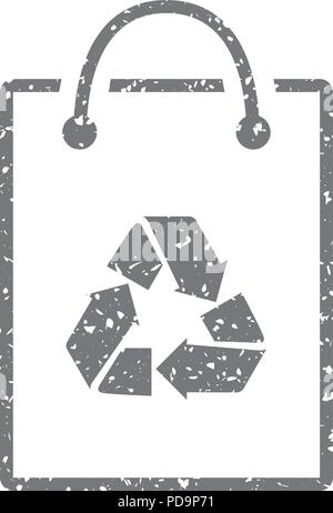 Icona grunge - borse per lo shopping Illustrazione Vettoriale