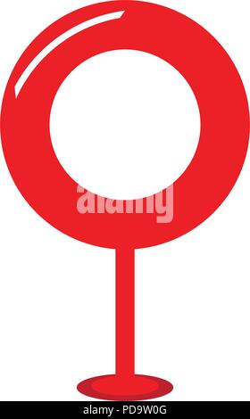 Mappa isolato icona di entrata Illustrazione Vettoriale