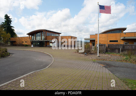 SHERWOOD, OREGON 01 NOVEMBRE 2016, il Centro Visite e il quartier generale di Tualatin River National Wildlife Refuge Foto Stock