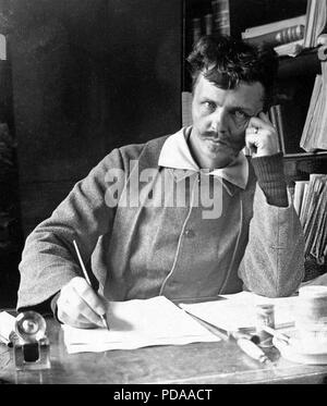 AUGUST Strindberg (1849-1912) drammaturgo svedese e romanziere circa 1892 Foto Stock