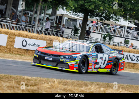 2017 Chevrolet SS Euro NASCAR concorrente con driver Jerome Galpin al 2018 Goodwood Festival of Speed, Sussex, Regno Unito. Foto Stock