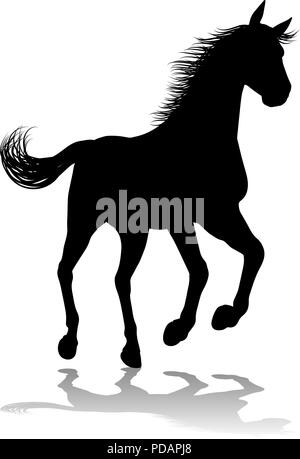 Cavallo animale Silhouette Illustrazione Vettoriale