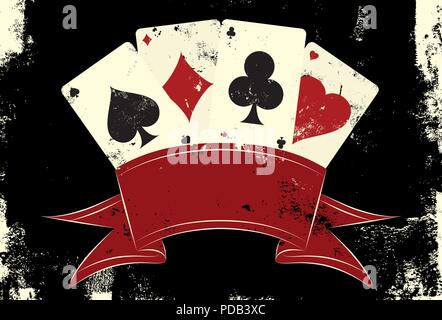 Carte da gioco insegna Illustrazione Vettoriale