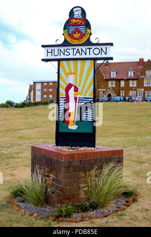 Hunstanton town Hunstanton North Norfolk città costiera England Regno Unito Foto Stock