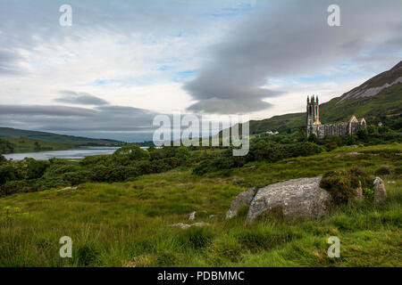 Diruta Chiesa Dunlewey Gweedore l'avvelenato Glen Donegal Irlanda Foto Stock