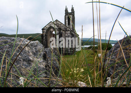 Diruta Chiesa Dunlewey Gweedore l'avvelenato Glen Donegal Irlanda Foto Stock