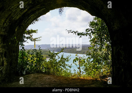 Vista Fiume Chagres da Fort San Lorenzo Panama vicino al Colon Foto Stock