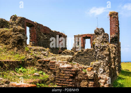 Le rovine della fortezza di San Lorenzo Panama vicino al Colon Foto Stock