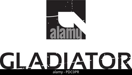 Gladiator vettore immagine logo Illustrazione Vettoriale
