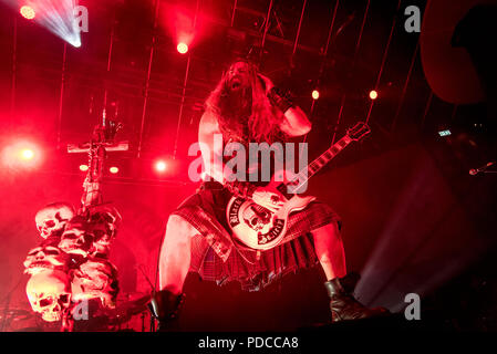 Toronto, Ontario, Canada. Il 7 agosto, 2018. ZAKK WYLDE 'Black Label Society' eseguito al Club dei ribelli in Toronto. Credito: Igor Vidyashev/ZUMA filo/Alamy Live News Foto Stock