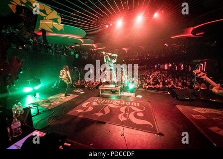 Toronto, Ontario, Canada. Il 7 agosto, 2018. ZAKK WYLDE 'Black Label Society' eseguito al Club dei ribelli in Toronto. Credito: Igor Vidyashev/ZUMA filo/Alamy Live News Foto Stock