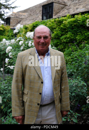 Stamford, Lincolnshire, Regno Unito. Il 9 agosto, 2018. Il 9 agosto 2018. Il capitano Mark Phillips durante il 2018 Land Rover Burghley Horse Trials Anteprima Media giorno, Stamford, Regno Unito. Jonathan Clarke/Alamy Live News Foto Stock